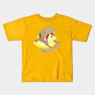 Summer Means Swimming Kids T-Shirt